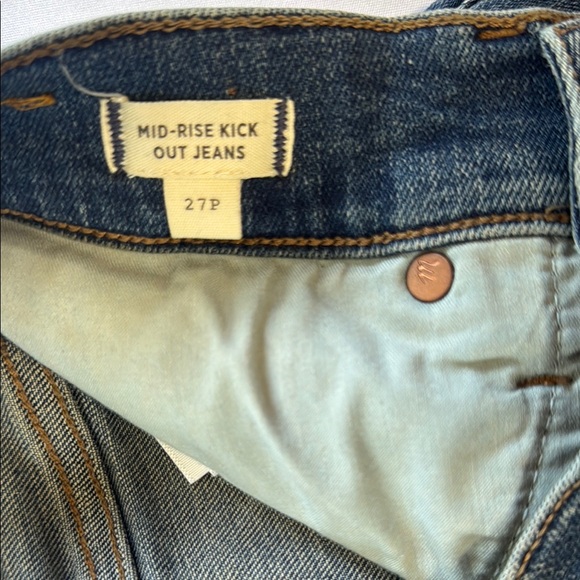 Madewell Mid Rise Kick Out Jeans - Picture 3 of 4